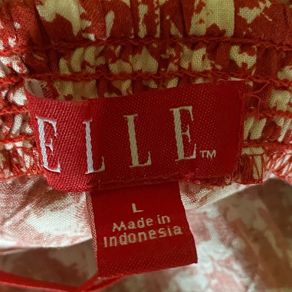 Floral Orange Red Halter Top - Picture 5 of 6